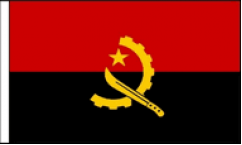 Angola Hand Waving Flags
